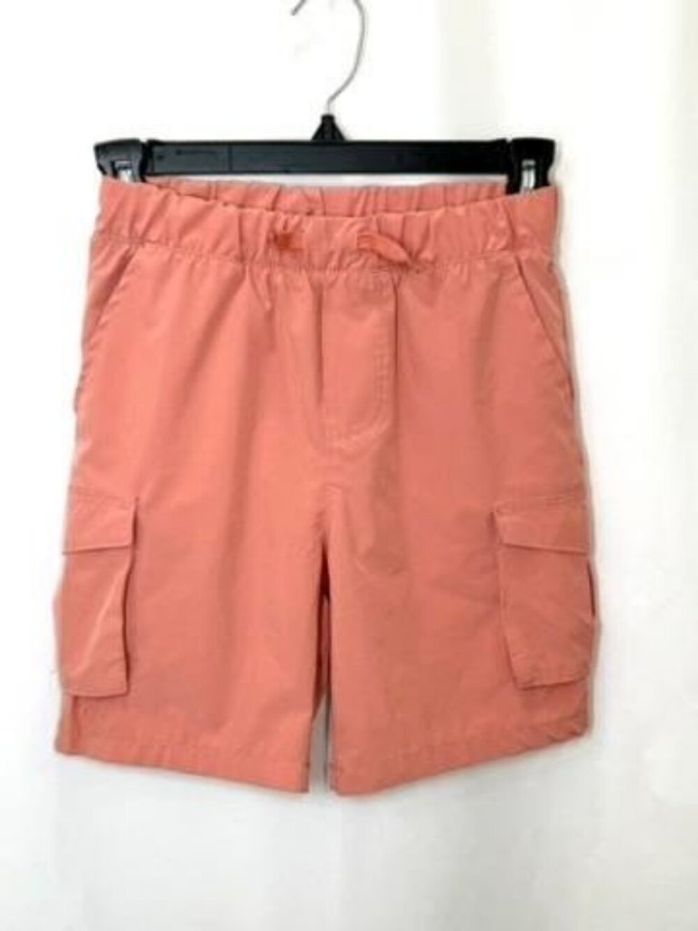 Ben Sherman Boys Cargo Shorts Size S 8 Salmon Pink Elastic Waist Stretch